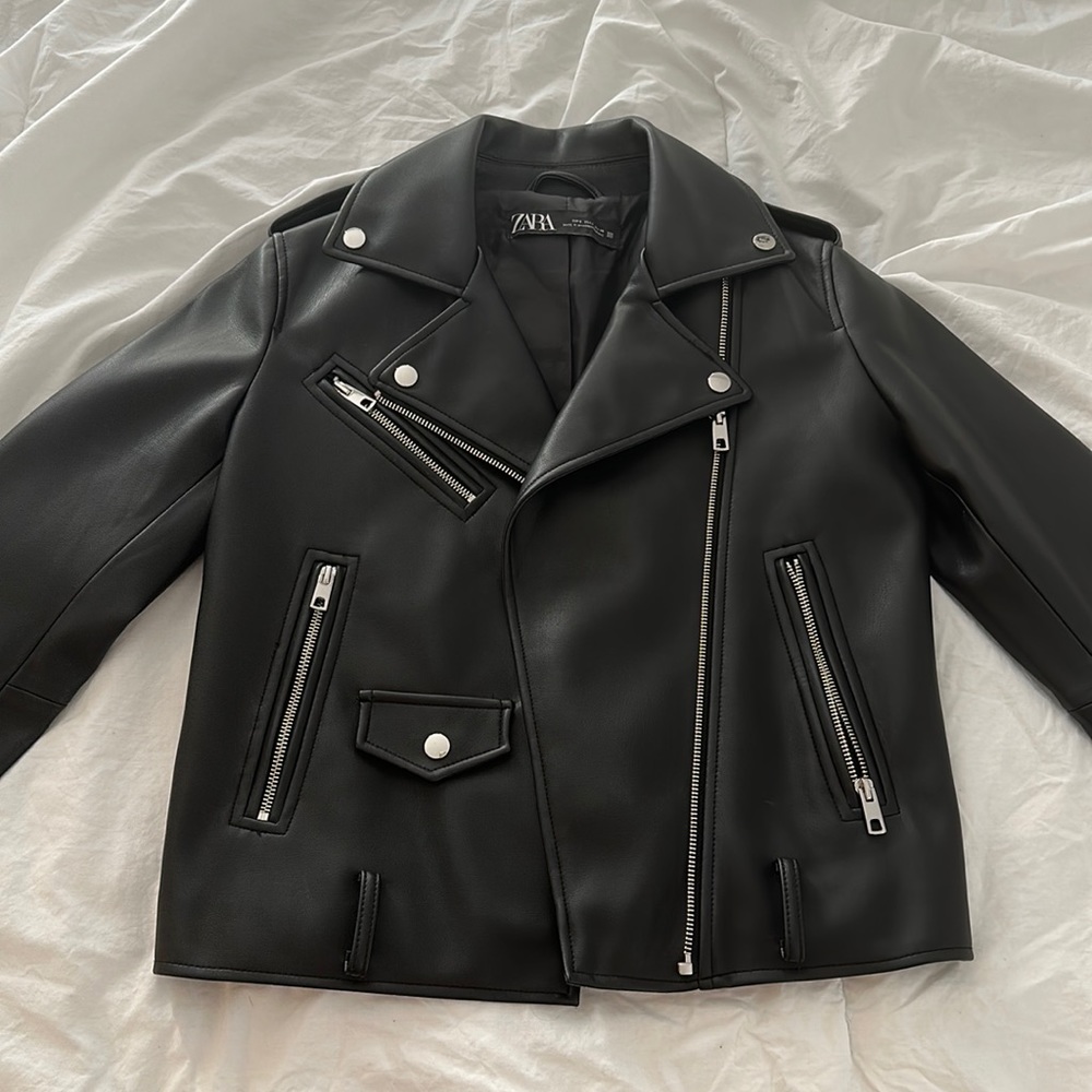 Zara leather jacket size small